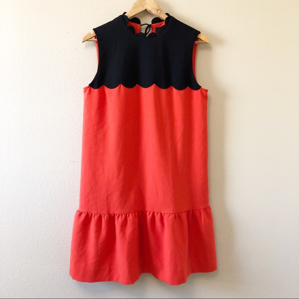 Victoria Beckham Target Drop Waist Scalloped Dress